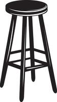Bar stool symbol in black design. vector