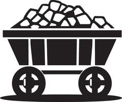 Mining Cart icon black illustration vector