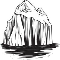 iceberg isolated on white background illustration vector