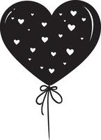 heart shaped balloon with hearts on it vector