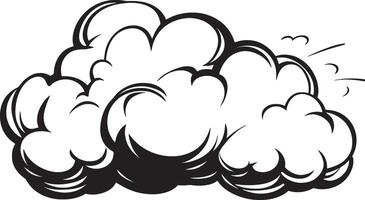 a cartoon cloud with a big explosion vector