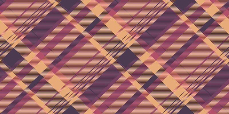 Advertising textile pattern texture, frame plaid check background. Britain seamless fabric tartan in orange and pink colors.