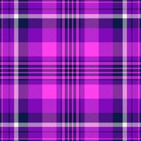Expressive texture seamless fabric, business textile background. Blank plaid tartan pattern check in purple and dark colors. vector