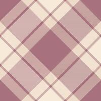 Elegant mauve and cream plaid pattern. Perfect for textile design, fashion, apparel, or website backgrounds. Subtle yet stylish, this repeating geometric design offers a sophisticated touch. vector