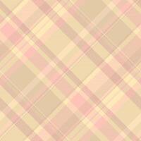 Elegant pastel plaid pattern in soft pinks and creams. Perfect for backgrounds, textiles, stationery, or website designs. vector