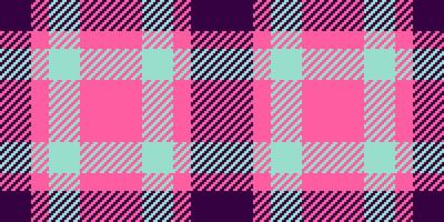 Vibrant pink, mint, and dark purple plaid pattern. Perfect for textile design, fashion, websites, and branding projects. Bold, geometric textile design with a modern feel. vector