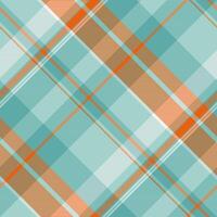 Teen fabric check plaid, fuzzy pattern seamless tartan. Chequered texture background textile in light and teal colors. vector