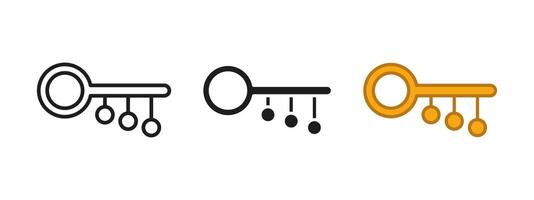 Crypto key icon. Digital security illustration. Blockchain encryption access symbol. Cybersecurity authentication sign. Financial privacy network protection design. vector