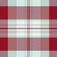 Store fabric textile tartan, classy check pattern background. Merry christmas seamless texture plaid in red and white colors. vector