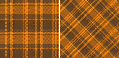 Plaid fabric background of texture tartan with a textile seamless check pattern. Set in coffee colors. Colorful fashion choices for a vibrant look. vector
