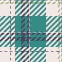 Bedding textile fabric, greeting plaid seamless check. Installing tartan background texture pattern in white and teal colors. vector