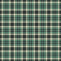 Asymmetric plaid background check, track seamless textile tartan. Scottish texture fabric pattern in grey and mint colors. vector