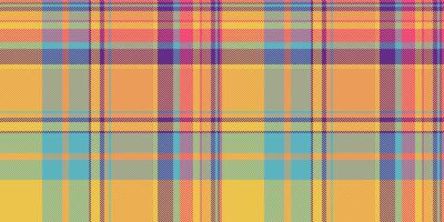 Day background tartan plaid, folk texture seamless. Collage fabric check textile pattern in amber and orange colors. vector