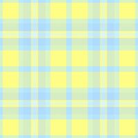 Grungy plaid textile pattern, curtain tartan fabric check. Rectangle texture background seamless in light and yellow colors. vector