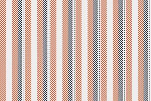 Fluffy stripe texture fabric, ethnic vertical pattern. Rest lines background seamless textile in white and red colors. vector