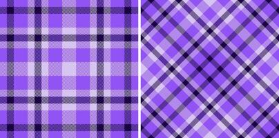 Texture tartan of seamless textile plaid with a fabric check pattern background. Set in space colors. Greeting card designs. vector