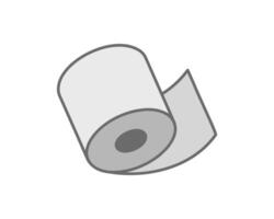 Simple, minimalist icon of a toilet paper roll. Perfect for hygiene product websites, blogs, or infographics needing a clean, modern design. vector
