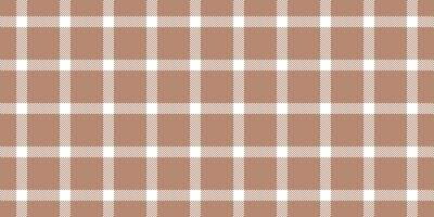 Handsome background tartan , order fabric seamless texture. Good check pattern textile plaid in orange and white colors. vector
