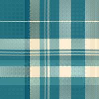 Elegant teal and cream plaid pattern. Perfect for textile design, fashion, or website backgrounds. Subtle yet stylish, this seamless texture offers versatility for various projects. vector