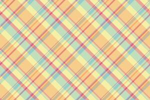 Quilted tartan texture check, crossed background pattern seamless. Valentine fabric textile plaid in light and red colors. vector