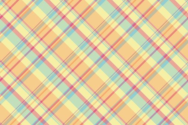 Quilted tartan texture check, crossed background pattern seamless. Valentine fabric textile plaid in light and red colors.