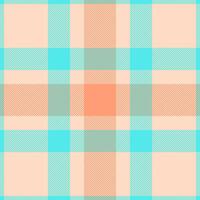 70s textile texture pattern, french fabric check. Buffalo plaid seamless background tartan in light and teal colors. vector
