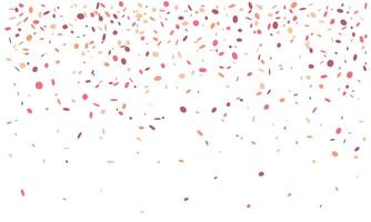 Elegant confetti scatter on white background. Perfect for celebratory designs, invitations, websites, or adding a festive touch to any project. vector