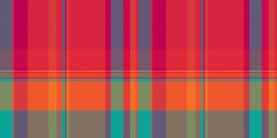 Vibrant plaid pattern in warm and cool tones. Perfect for textile design, website backgrounds, or fashion projects. vector
