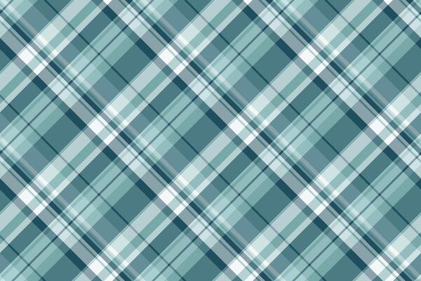Elegant diagonal plaid pattern in cool teal and white hues. Perfect for textile design, website backgrounds, or crafting projects. Seamless repeat creates versatile design solutions.