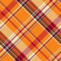 Other seamless pattern texture, turkish background textile fabric. Straight check tartan plaid in orange and light colors. vector