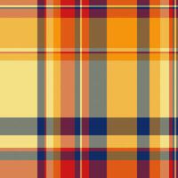 Towel seamless check, form pattern plaid texture. Funky fabric textile tartan background in yellow and bright colors. vector