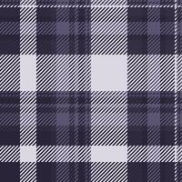 Garment tartan pattern, folded texture textile check. Throw plaid seamless fabric background in dark and white colors. vector