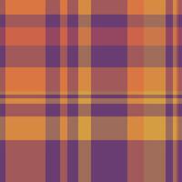 Stripe background textile , purity fabric texture check. Madras tartan seamless pattern plaid in orange and red colors. vector