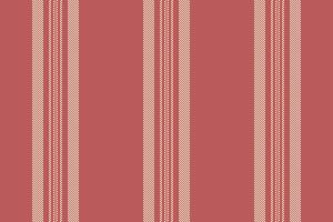 Velicate textile lines pattern, mexican vertical fabric. Vrapery background texture seamless stripe in red and light colors. vector