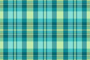 Irish tartan texture seamless, pure plaid check background. Winter fabric pattern textile in cyan and teal colors. vector