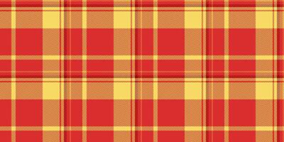 Dogtooth tartan check , satin seamless texture background. Blanket fabric pattern textile plaid in red and yellow colors. vector