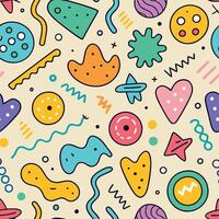 seamless pattern with retro background vector