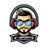 e-sports logo design white background , vector