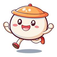 a cartoon character running with on white background vector