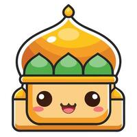 a cartoon character with a hat on top white background vector