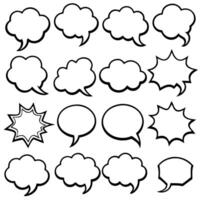 a set of speech bubbles with white background, vector