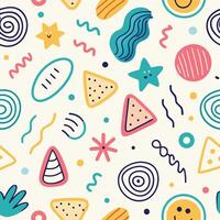 seamless pattern with colorful and white background vector