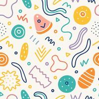 seamless pattern with colorfullines white background vector