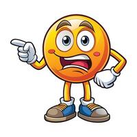emoticon character pointing white background vector
