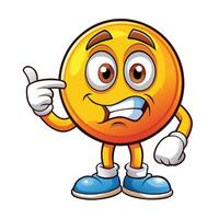 emoticon character pointing at background vector
