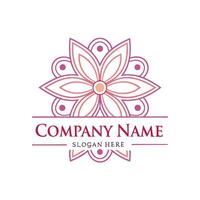 a logo for flower company white background vector