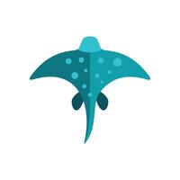 A blue stingray with dots on its back vector