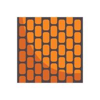 An orange brick wall with a white background vector