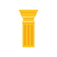 Golden column icon illustration vector