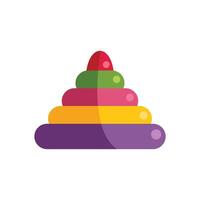 A colorful pile of toys on top of a white background vector